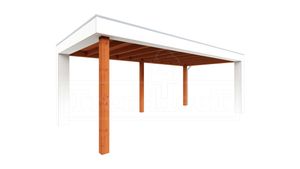 Trendhout Buitenverblijf Verona 625x335 cm - Plat dak model rechts- Plat dak- Onbehandeld lariks Douglas hout- Trendhout