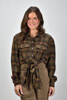 Marant Etoile blouse Nath CH0131FC-C1I03E khaki/brown