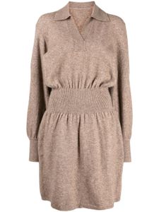 JNBY robe en maille à taille nervurée - Tons neutres