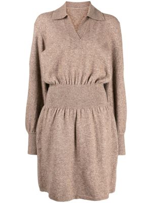 JNBY robe en maille à taille nervurée - Tons neutres
