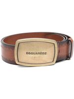 DSQUARED2 ceinture à logo gravé - Marron