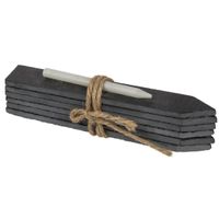 Set van 30x stuks leisteen moestuin/kruidentuin/groententuin labels stekers 15 cm