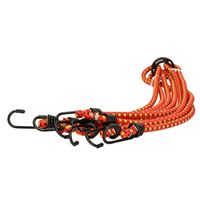 Bagage spin/spanelastiek voor fiets/auto - rood - 80 cm - rubber met 4 spinhaken