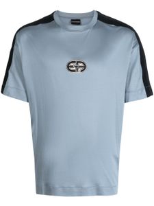 Emporio Armani t-shirt colour block à logo imprimé - Bleu