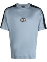 Emporio Armani t-shirt colour block à logo imprimé - Bleu