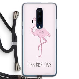 Pink positive: OnePlus 7 Pro Transparant Hoesje met koord