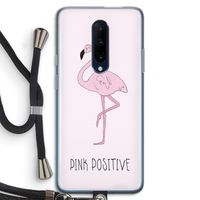 Pink positive: OnePlus 7 Pro Transparant Hoesje met koord