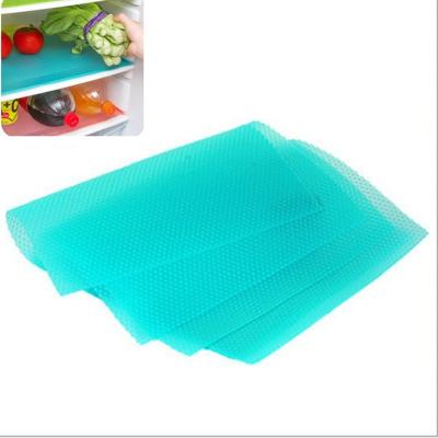 4 STKS/set milieuvriendelijke waterdichte wasbaar antibacteriële antifouling koelkast mat kleur: transparant blauw