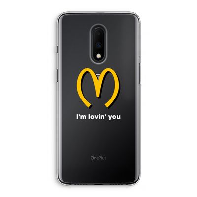 I'm lovin' you: OnePlus 7 Transparant Hoesje