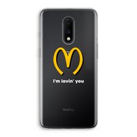 I'm lovin' you: OnePlus 7 Transparant Hoesje