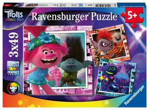 Ravensburger puzzel 3x49 stukjes trolls 2 world tour