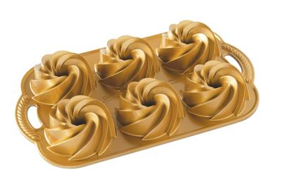 Nordic Ware Mini Bakvorm Heritage Bundtlette Goud - 6 stuks