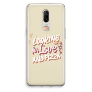 Pizza is the answer: OnePlus 6 Transparant Hoesje