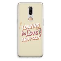 Pizza is the answer: OnePlus 6 Transparant Hoesje