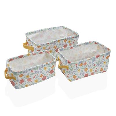 Mandenset Versa Flandes Textiel 18 x 14 x 28 cm 28 x 18 x 14 cm