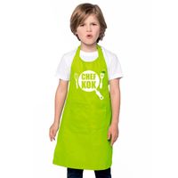 Chef kok keukenschort lime groen kinderen   - - thumbnail