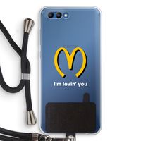 I'm lovin' you: Honor 10 Transparant Hoesje met koord