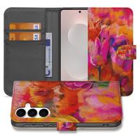 Samsung Galaxy S25 FE | Bookcase | Hoesje Tulips Met 3 Pasjes Kleurig