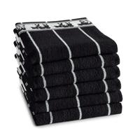 DDDDD Keukendoek Koeien Zwart - 6 stuks