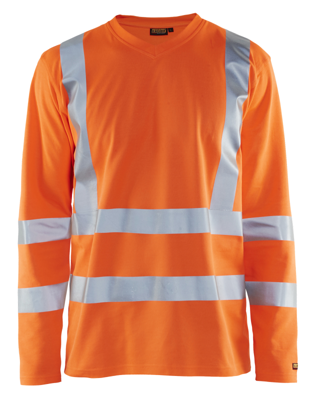 Blåkläder UV-T-Shirt High-Vis lange mouw UPF 40+ UV 33811070 | High-Vis Oranje | Maat 4XL - 7330509369173