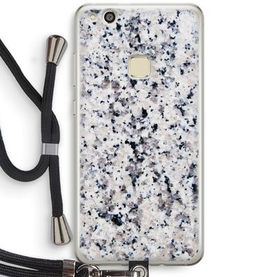 Gespikkelde marmer: Huawei Ascend P10 Lite Transparant Hoesje met koord