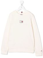 Tommy Hilfiger Junior sweat en coton biologique à logo imprimé - Tons neutres