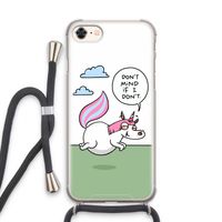 Unicorn: iPhone 8 Transparant Hoesje met koord