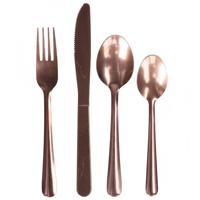 Home Deco Factory Bestekset - 16 delig - koper kleur - metaal - 4 personen