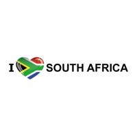Sticker - I love South Africa - 19 x 4 cm - Zuid Afrika - landenthema