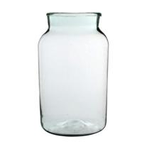 Vaas cilinder - transparant - glas - 29 x 52 cm - bloemenvazen - woondecoratie / woonaccessoires