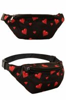 Heuptasje zwart met hartjes