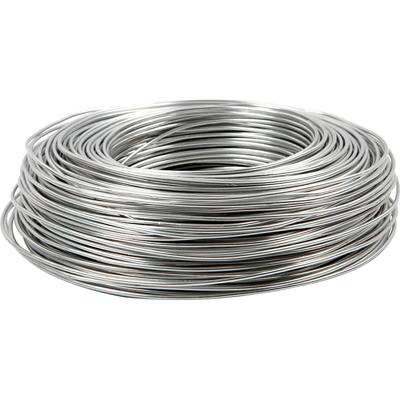 Creativ Company Alu draad, rond, dikte 2 mm, zilver, 100 m/ 1 rol