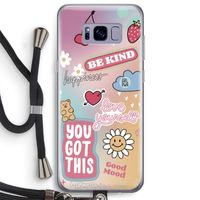 Positivity: Samsung Galaxy S8 Plus Transparant Hoesje met koord