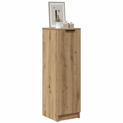 Schoenenkast 29,5x35x100,5 cm bewerkt hout artisanaal eiken