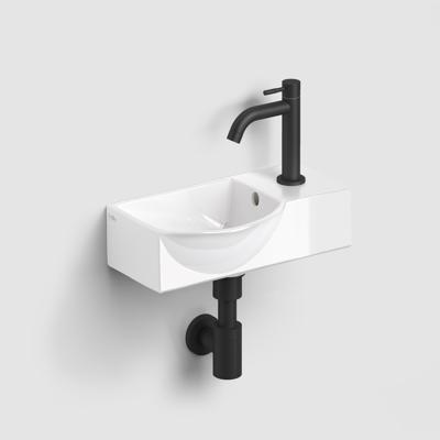 Fonteinset Clou InBe Set 8 Incl. Mat Zwarte Toebehoren 11x41 cm Glanzend Wit Clou