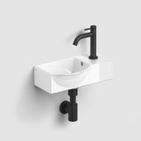 Fonteinset Clou InBe Set 8 Incl. Mat Zwarte Toebehoren 11x41 cm Glanzend Wit Clou