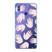 Hands pink: Honor Note 10 Transparant Hoesje