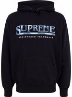 Supreme hoodie en jean à logo - Noir - thumbnail