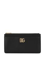 Dolce & Gabbana portefeuille en cuir à plaque logo - Noir