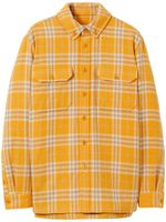 Burberry surchemise oversize à carreaux - Jaune