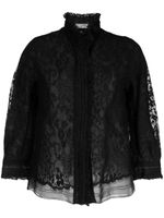 SHIATZY CHEN organza lace-overlay jacket - Noir