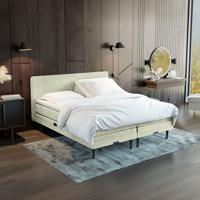 Elektrisch verstelbare Boxspring 'Oslo' kleur naturel, 180 x 200 cm, matrassen 2 x medium