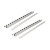 Tochtstrip - 2x - tochtwering - zilver - aluminium - 91 x 5,6 cm - deur tochtstopper - thumbnail