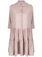 Fabiana Filippi robe-chemise en coton à volants superposés - Rose - thumbnail