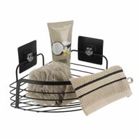 Tendance Doucherekje zonder boren - zwart - hoekmodel - 22,5 x 14 cm - RVS Tendance Doucherekje zonder boren - zwart - hoekmodel - 22,5 x 14 cm - RVS