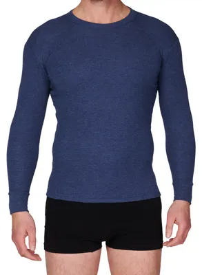 Thermo heren shirt lange mouw - Viscose Thermisch ondergoed heren ronde hals