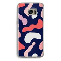 Memphis Shapes Pink: Samsung Galaxy S7 Edge Transparant Hoesje