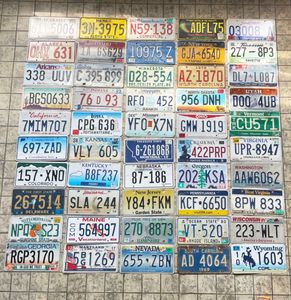 Complete Original Set License Plates All 50 States USA