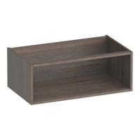 Brauer Flourish - Bijkast - 80 cm - met 1 Opbergvak - Lamellen Eiken Zwart