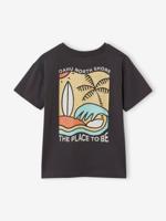 Jongensshirt met motief op de voor- en achterkant antraciet